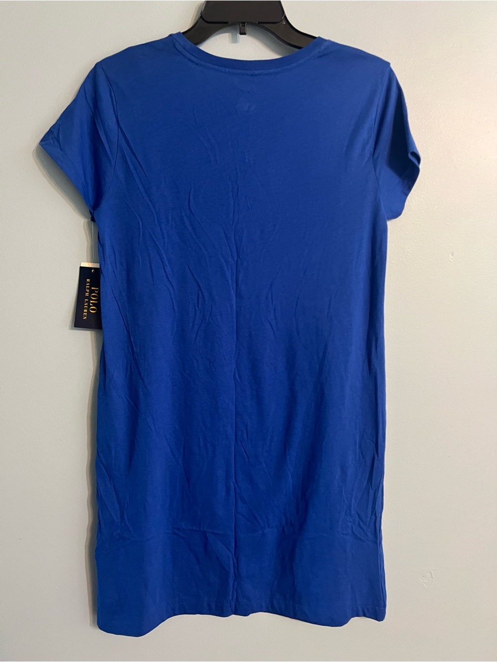 POLO Ralph Lauren Royal Blue Cotton T-Shirt Dress Sz Medium women NWT 🏷️ - Picture 6 of 11